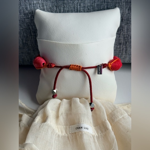 Chan Luu Beaded Bracelet Vibrant Chunky Beads Pull Tie Colorful Pink Red - Picture 10 of 10